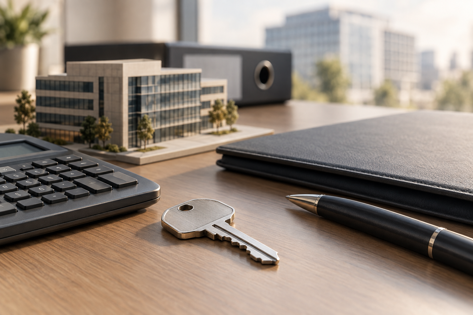 Calcul des coûts immobiliers sur ordinateur avec des documents financiers