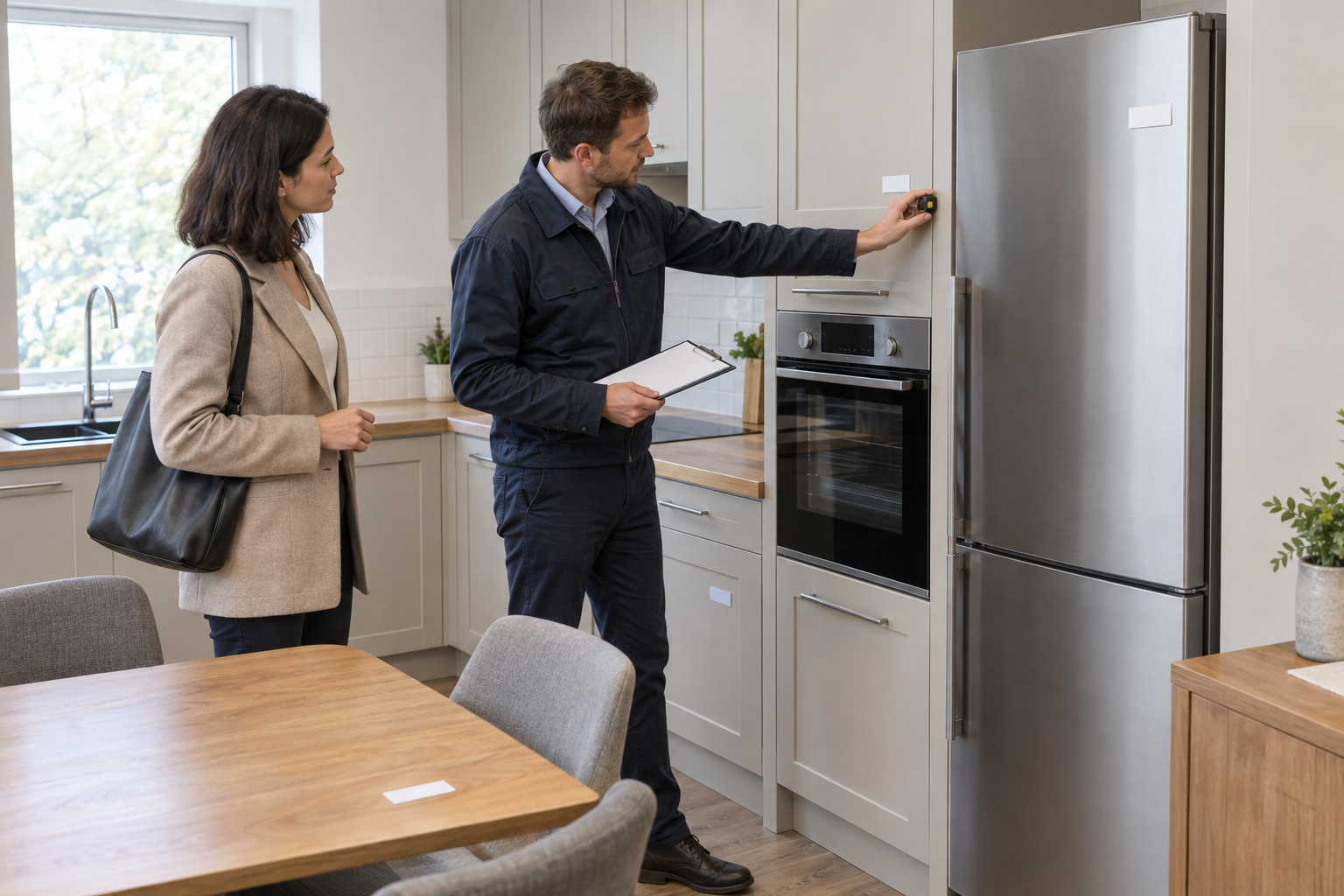 Couple examinant le prix et les frais d’un achat immobilier