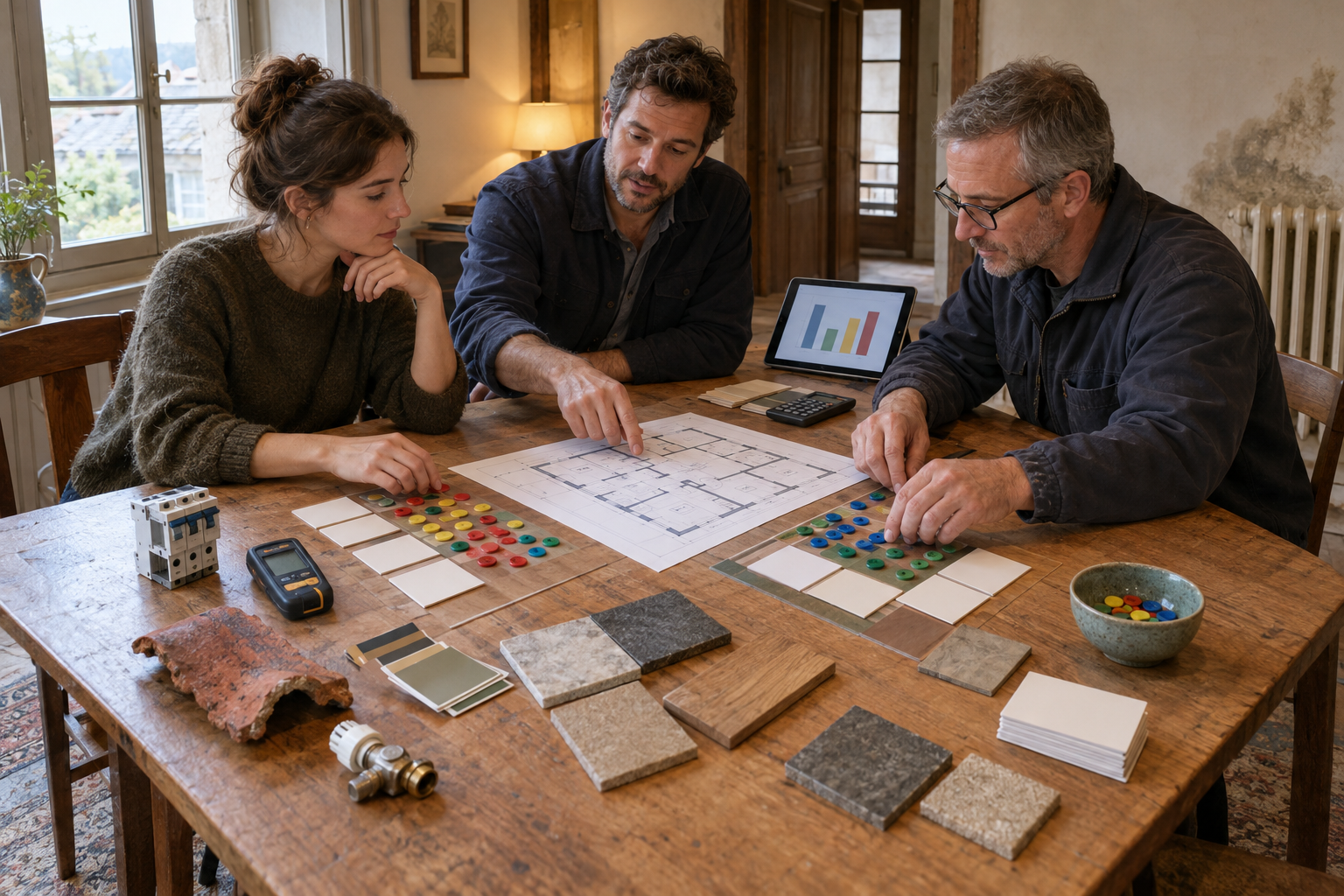 Tableau budgétaire regroupant taxes, assurances et charges immobilières