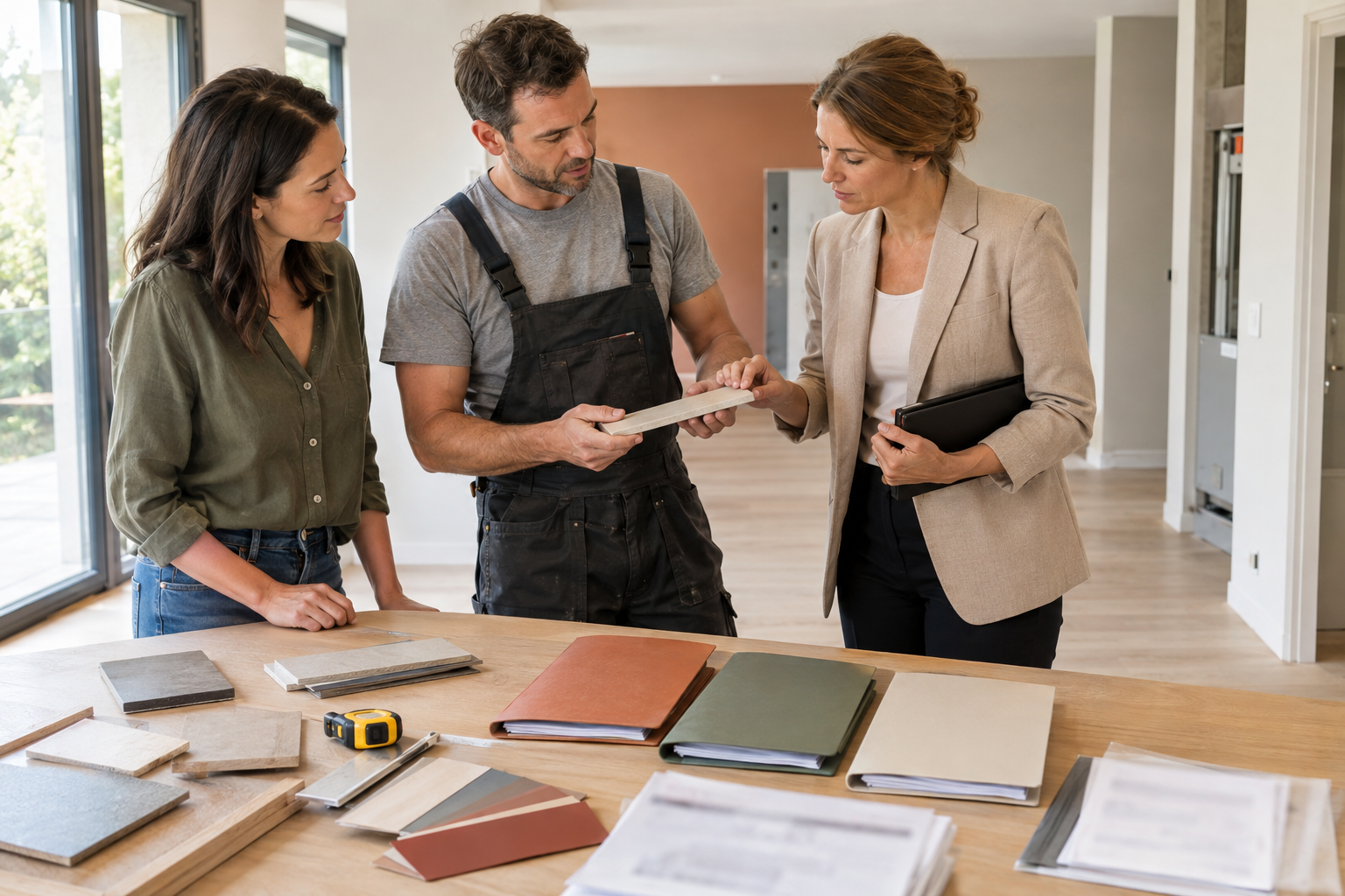 Conseiller présentant les conditions d’exonération à un propriétaire vendeur