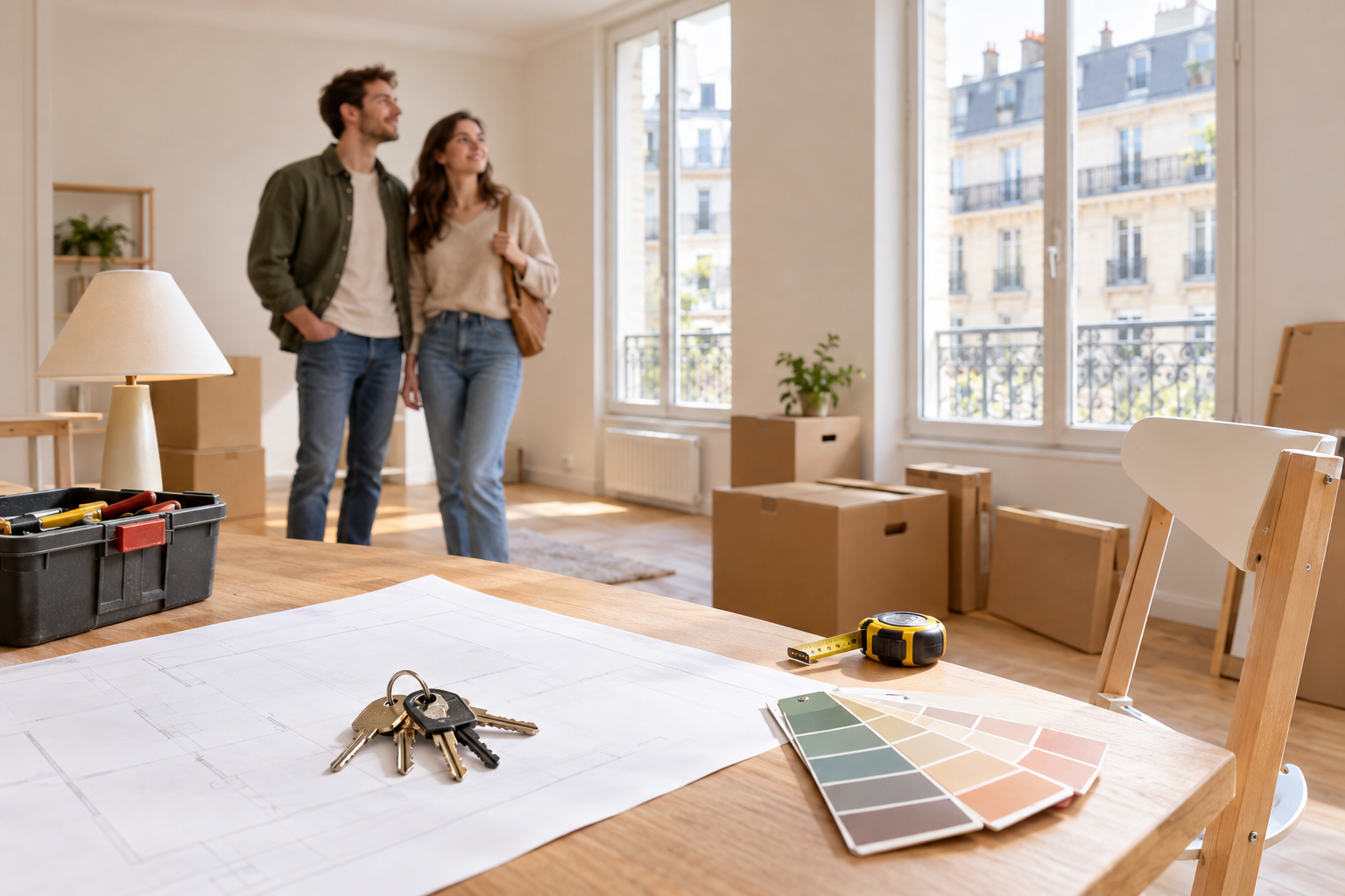 Courtier comparant plusieurs offres de crédit immobilier sur un ordinateur