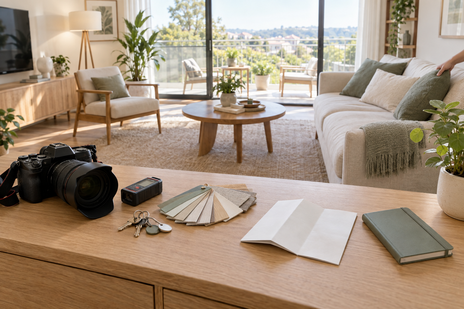 Visite d’un appartement avec un agent immobilier