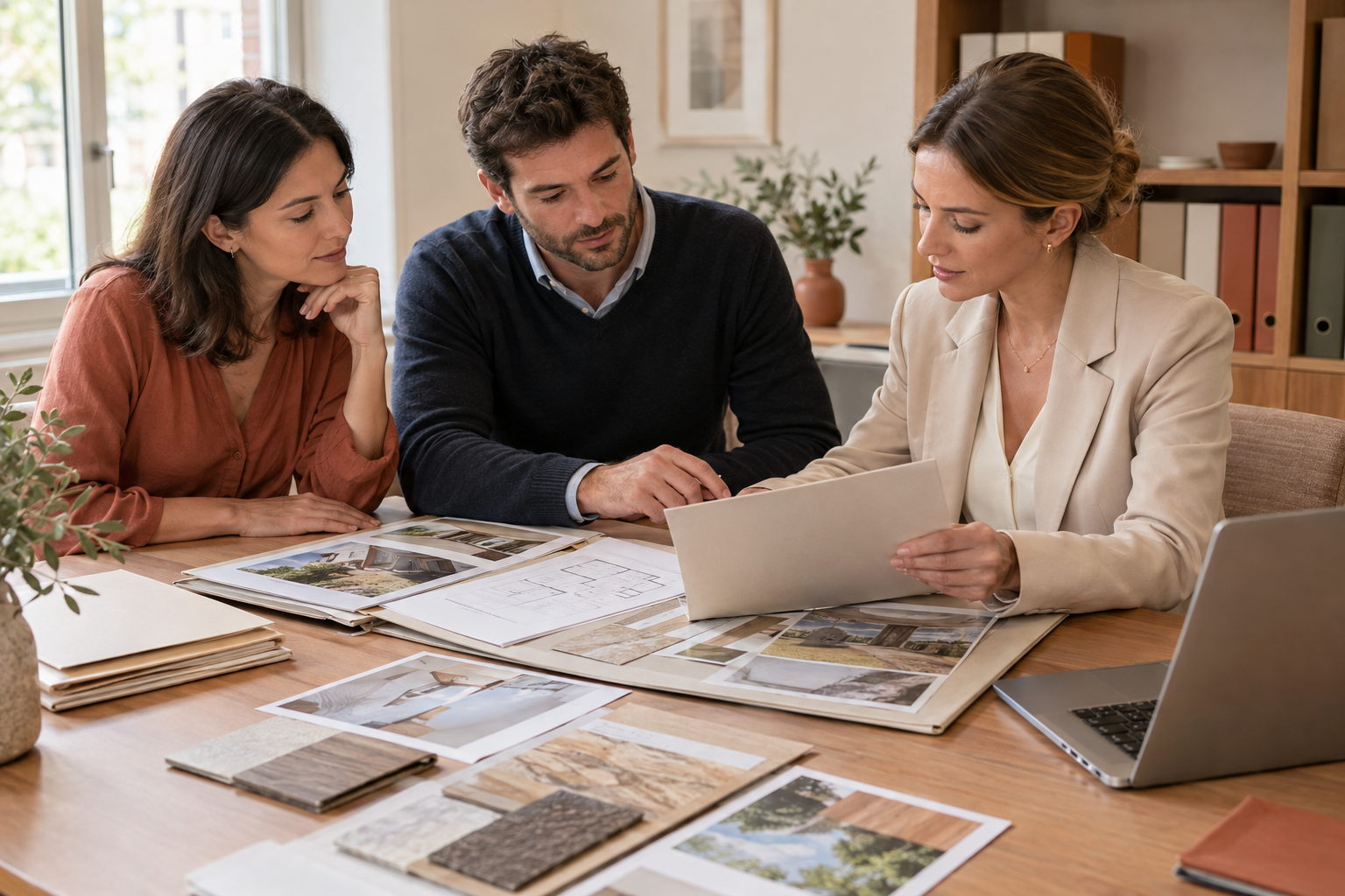 Conseiller évaluant les besoins immobiliers de ses clients
