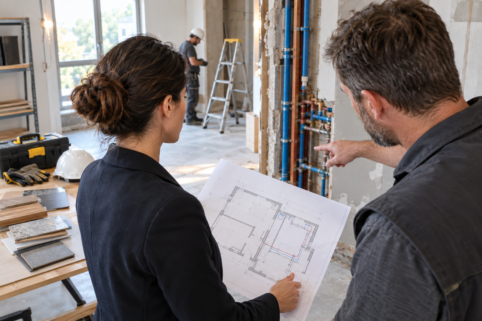 Locataire et propriétaire échangeant autour des clauses du contrat