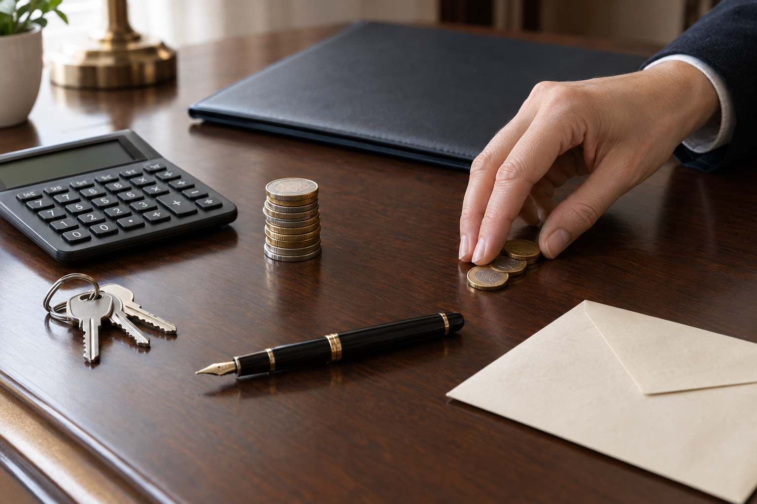 Conseiller bancaire calculant les coûts d’un prêt immobilier